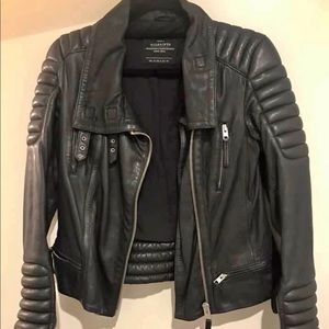 All Saints Black Leather biker jacket